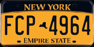 NY license plate FCP4964
