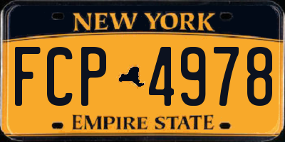 NY license plate FCP4978