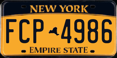 NY license plate FCP4986
