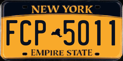 NY license plate FCP5011