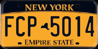 NY license plate FCP5014