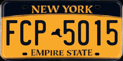 NY license plate FCP5015