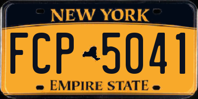 NY license plate FCP5041