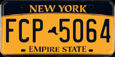 NY license plate FCP5064