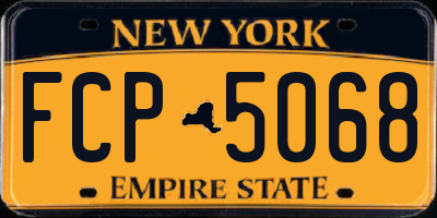 NY license plate FCP5068