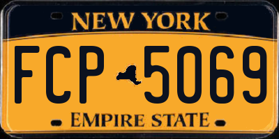 NY license plate FCP5069