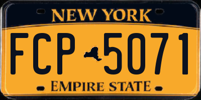NY license plate FCP5071