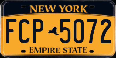 NY license plate FCP5072