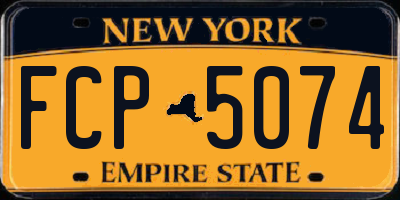 NY license plate FCP5074