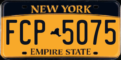 NY license plate FCP5075
