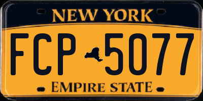 NY license plate FCP5077