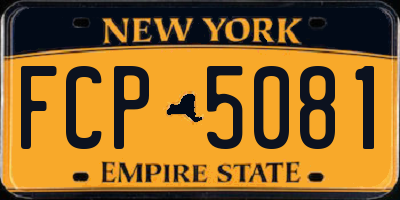 NY license plate FCP5081