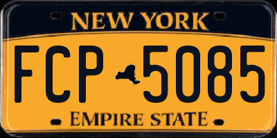 NY license plate FCP5085