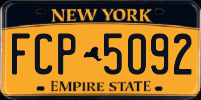NY license plate FCP5092