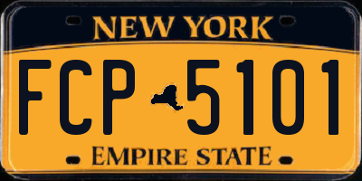 NY license plate FCP5101