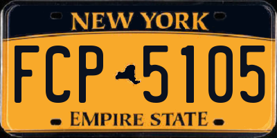 NY license plate FCP5105