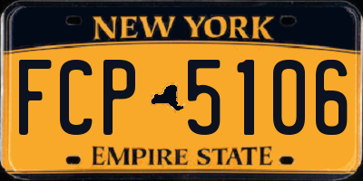 NY license plate FCP5106