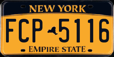 NY license plate FCP5116