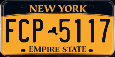 NY license plate FCP5117