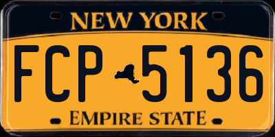 NY license plate FCP5136