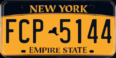 NY license plate FCP5144