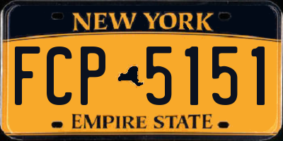 NY license plate FCP5151