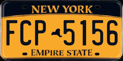 NY license plate FCP5156