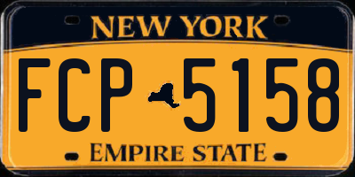 NY license plate FCP5158