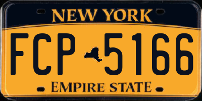 NY license plate FCP5166