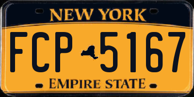 NY license plate FCP5167