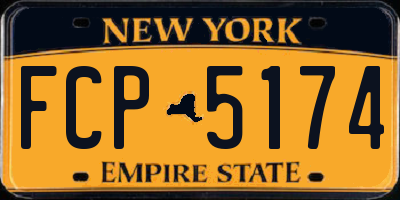 NY license plate FCP5174