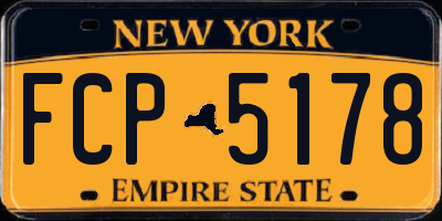 NY license plate FCP5178