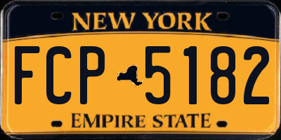 NY license plate FCP5182
