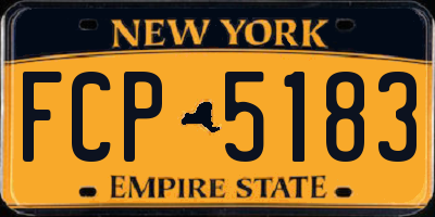 NY license plate FCP5183