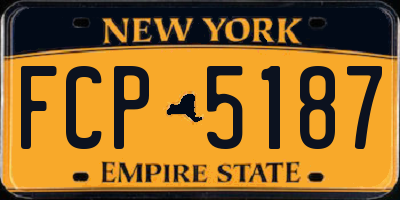 NY license plate FCP5187