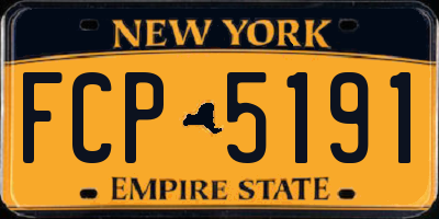 NY license plate FCP5191