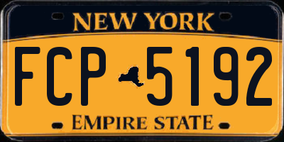 NY license plate FCP5192