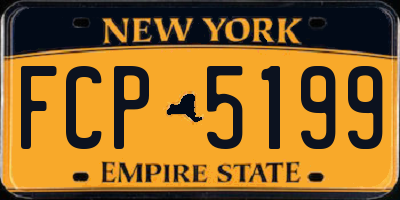 NY license plate FCP5199