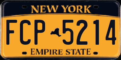 NY license plate FCP5214