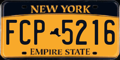 NY license plate FCP5216