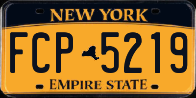 NY license plate FCP5219