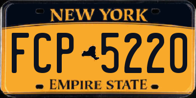 NY license plate FCP5220