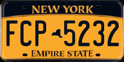 NY license plate FCP5232