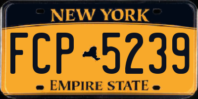 NY license plate FCP5239