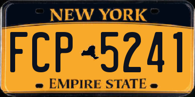 NY license plate FCP5241