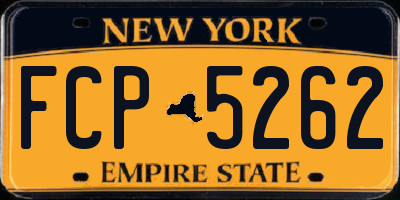 NY license plate FCP5262