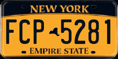 NY license plate FCP5281