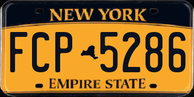 NY license plate FCP5286
