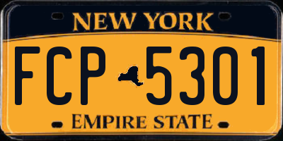NY license plate FCP5301