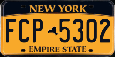 NY license plate FCP5302